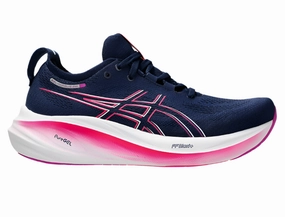 ASICS - Gel Nimbus 26 - Blue Expanse/Bold Magenta - Women's [1012B601 403] Sleek Look