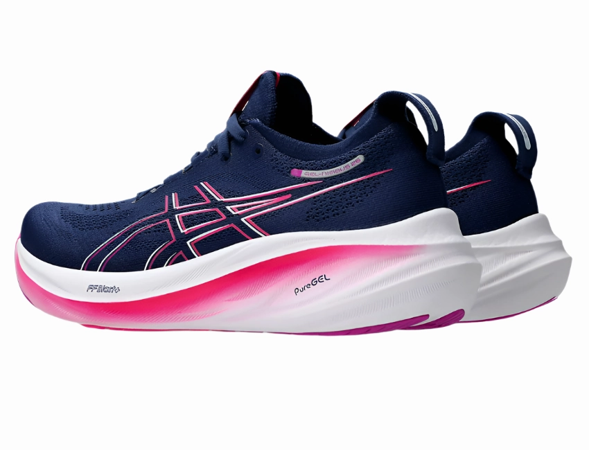 ASICS - Gel Nimbus 26 - Blue Expanse/Bold Magenta - Women's [1012B601 403] Quick Glide Design