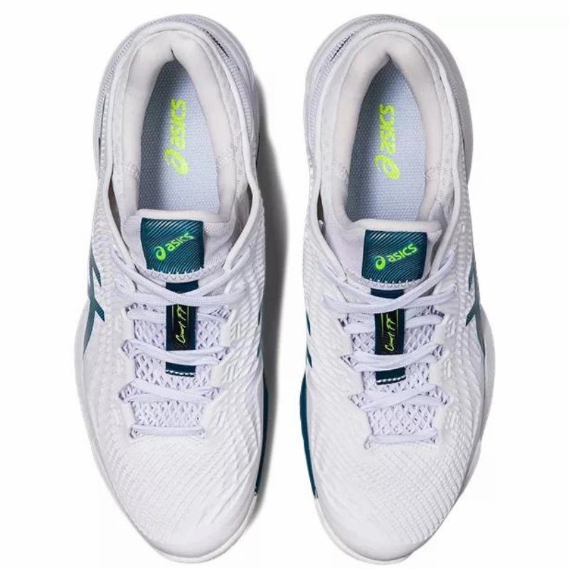 Asics Court FF 3 Mens Tennis Shoes - White / Gris Blue Marathon Training