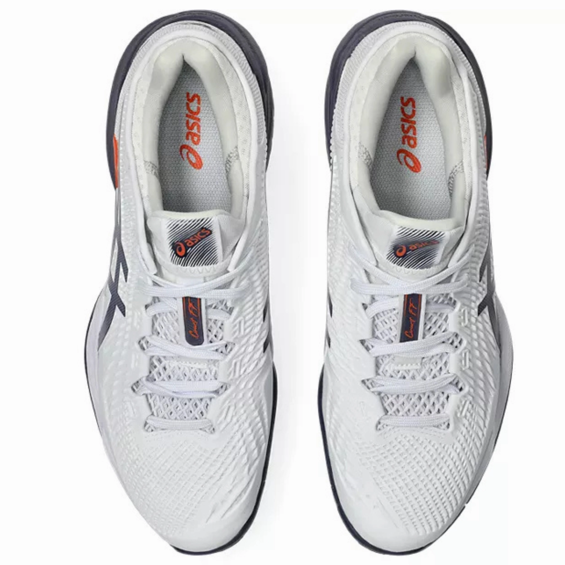 Asics Court FF 3 Mens  Tennis Shoes - White/Greyish Purple Lightweight Motion