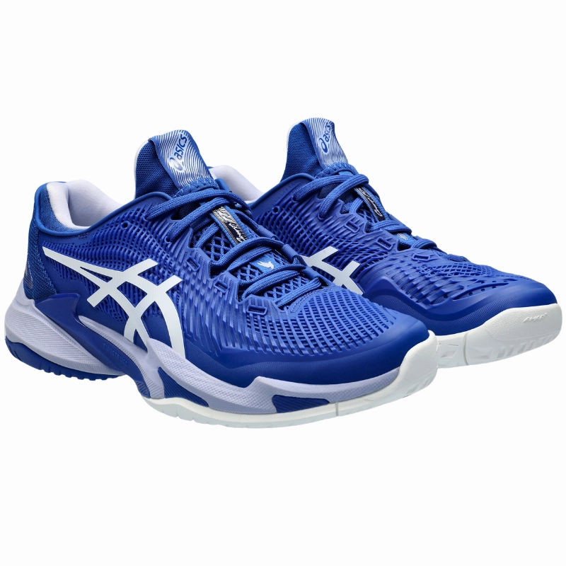 Asics Court FF 3 Novak Mens Tennis Shoes - Blue/Fresh Air Light - Foot Step