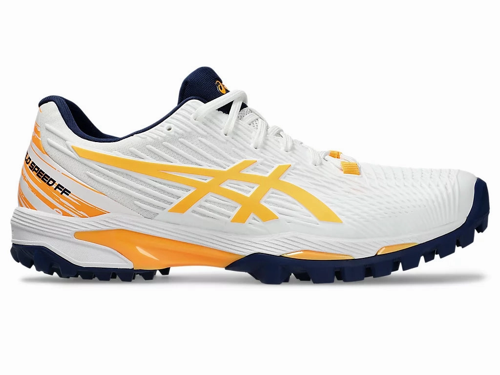 ASICS Field Speed FF (White/Stadium Orange) Mens Wide Foot Comfort