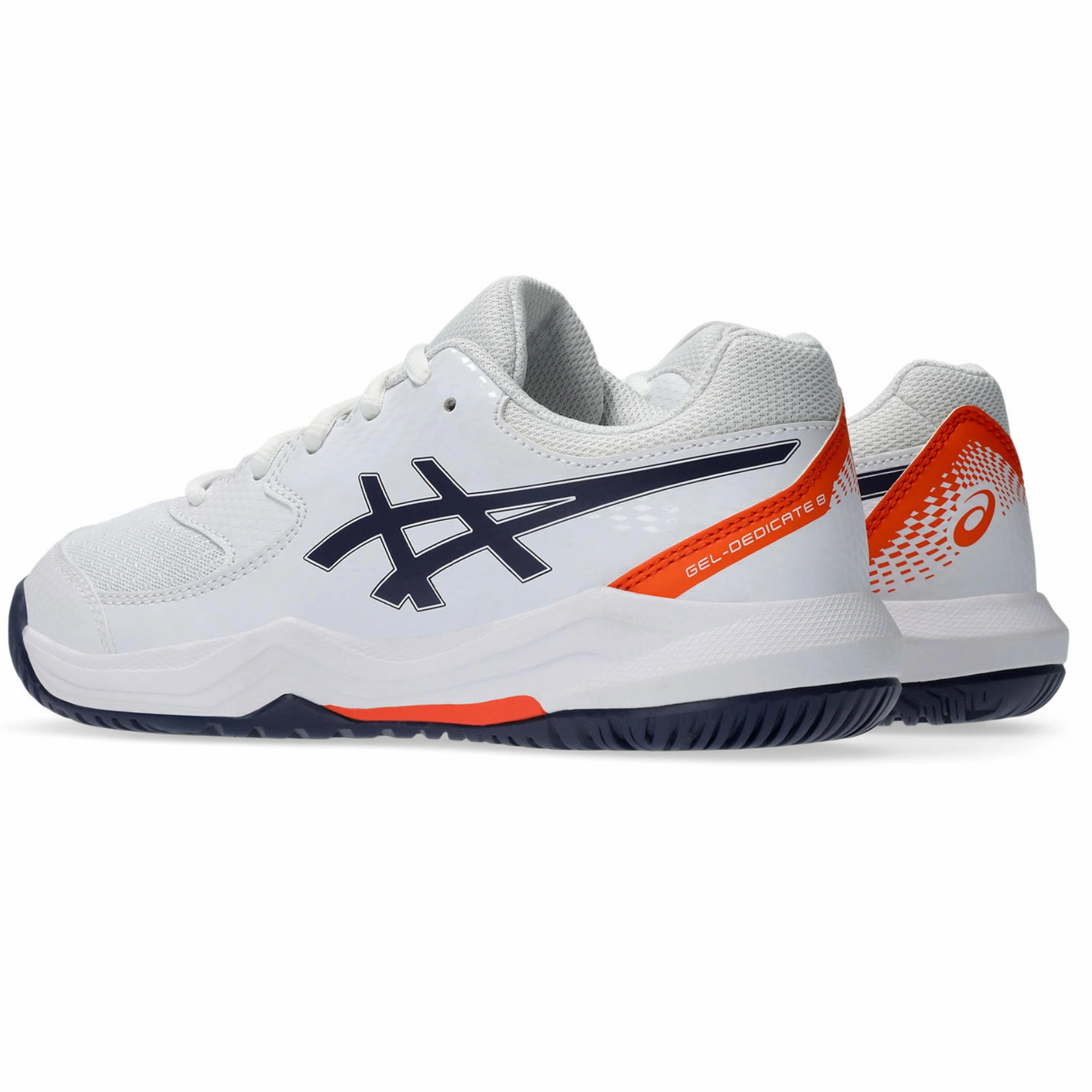 Asics Gel-Dedicate 8 GS Kids Tennis Shoes - White/Indigo Fog Sleek Ease