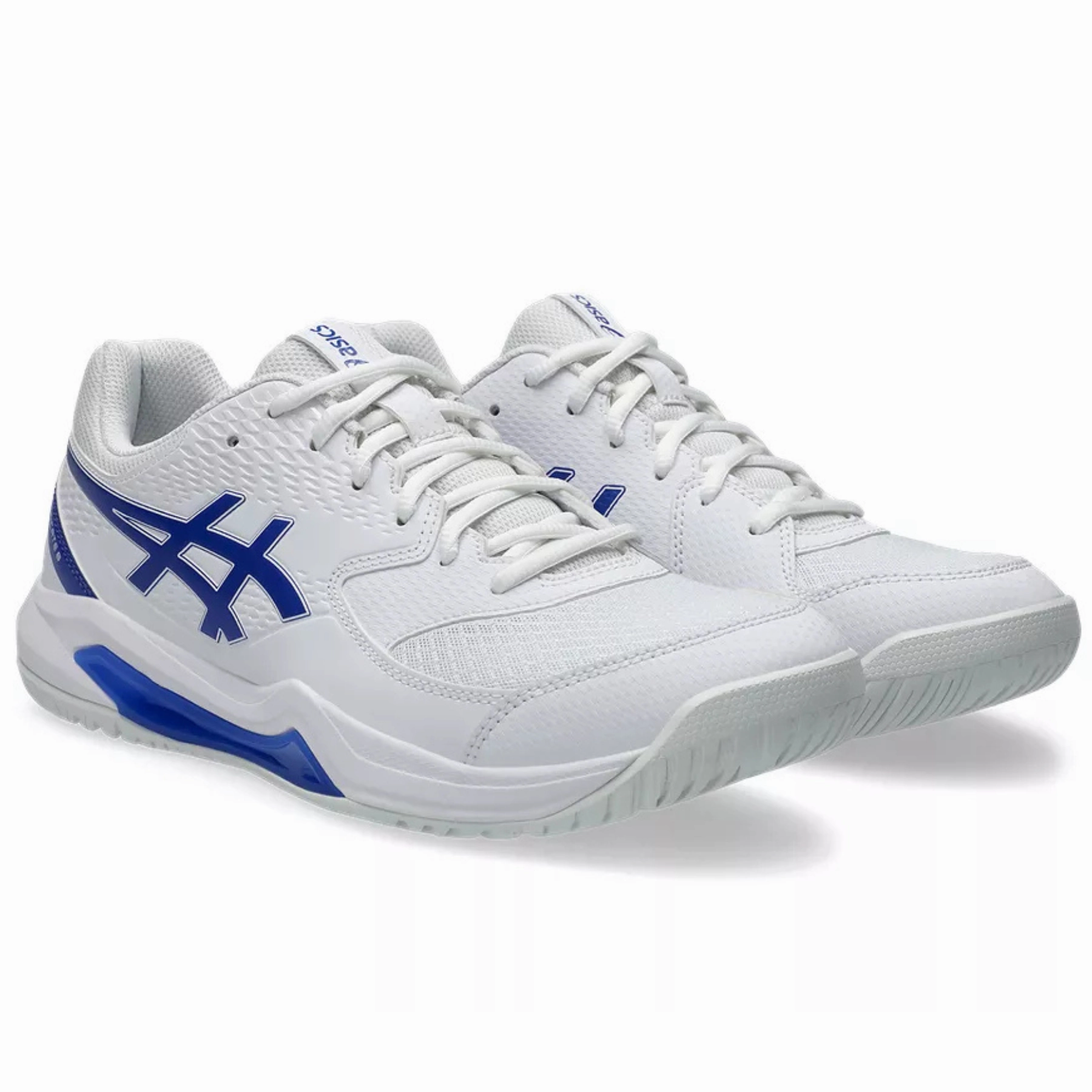 Asics Gel Dedicate 8 Hard Court Mens Tennis Shoes - White/Dark Cobalt Optimized fit