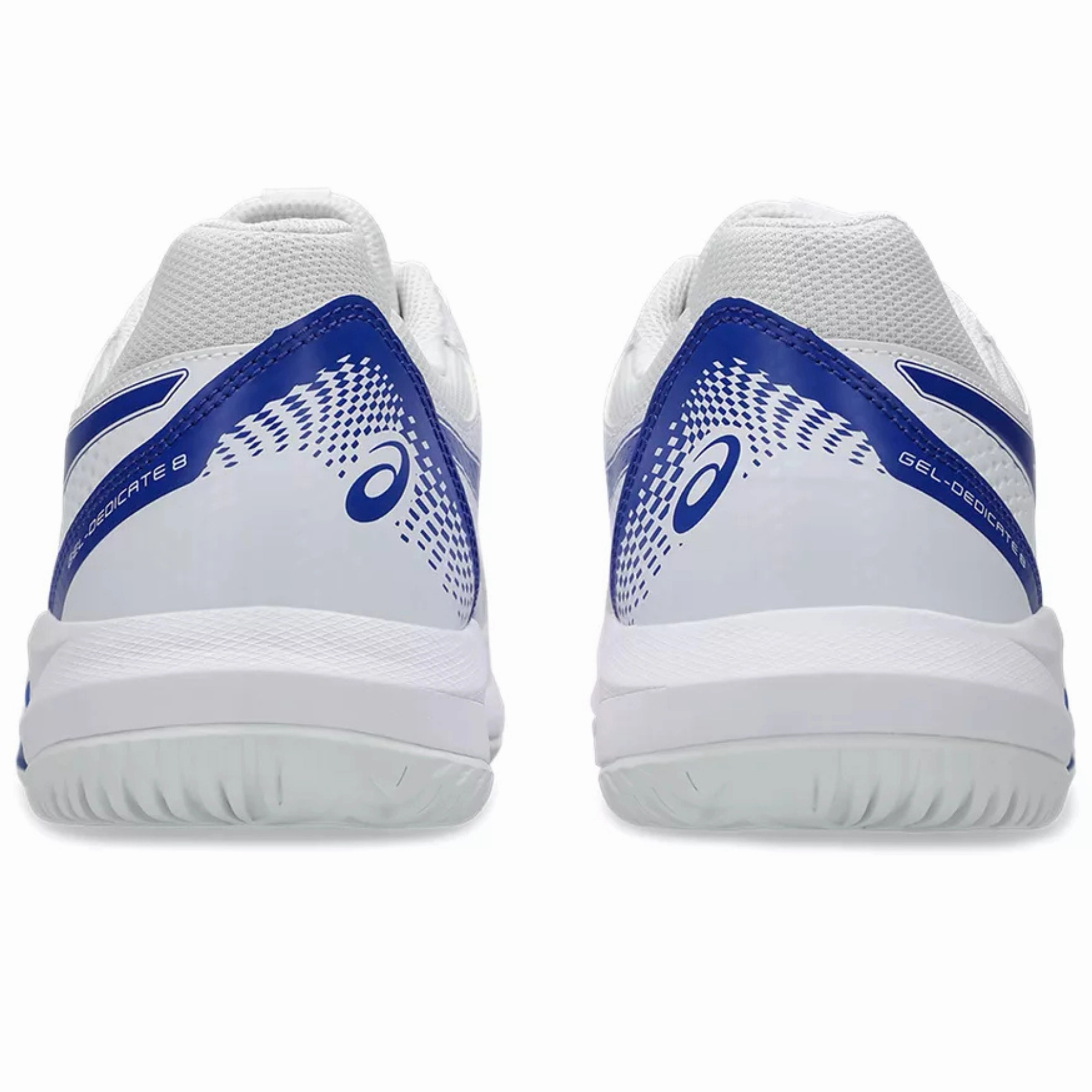 Asics Gel Dedicate 8 Hard Court Mens Tennis Shoes - White/Dark Cobalt Optimized fit