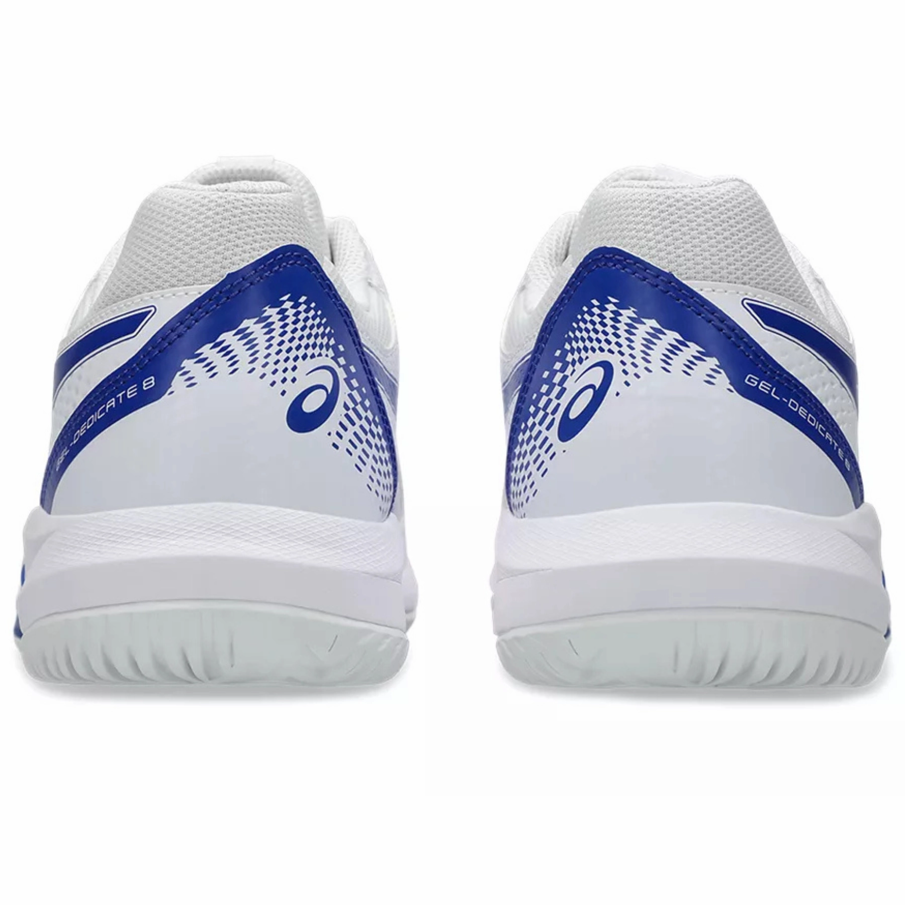 Asics Gel Dedicate 8 Hard Court Mens Tennis Shoes - White/Dark Cobalt Soft tongue