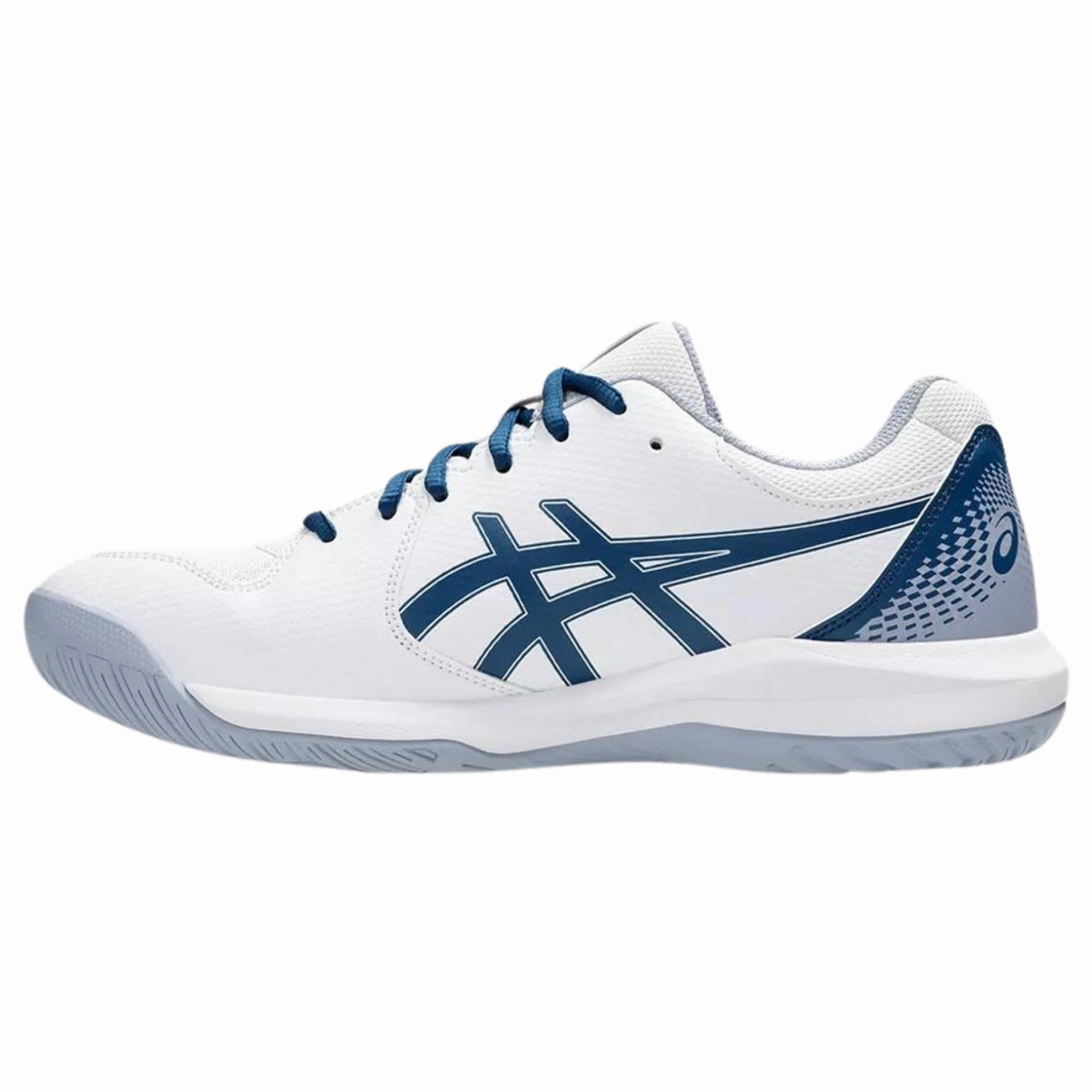 Asics Gel Dedicate 8 Mens Tennis Shoes - White/Mako Blue All Walk Ready