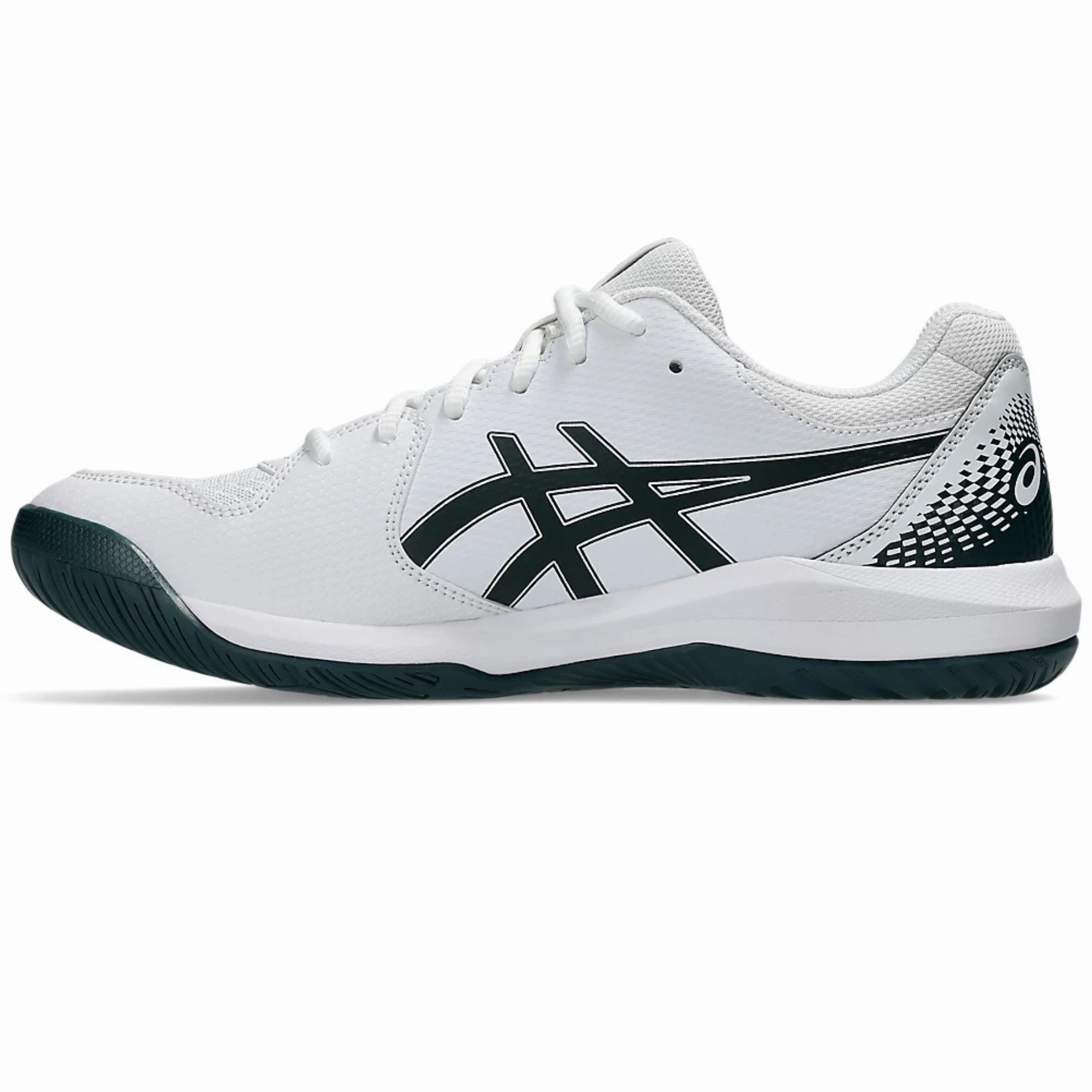 Asics Gel-Dedicate 8 Tennis Shoes ?M?White/Saxon Green Underpronation Support