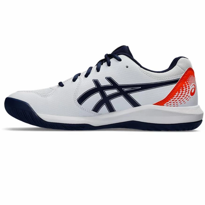 Asics GEL-DEDICATE 8 White/Blue Expanse Mens Tennis Shoes Comfort - Elevated