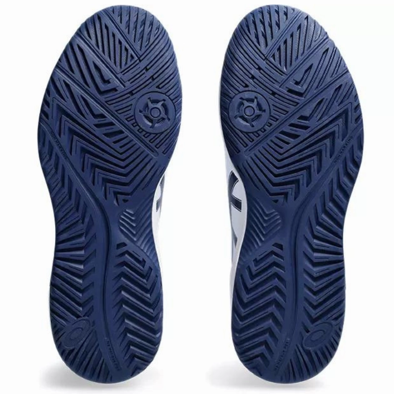 Asics GEL-DEDICATE 8 White/Blue Expanse Mens Tennis Shoes Fast Move Profile