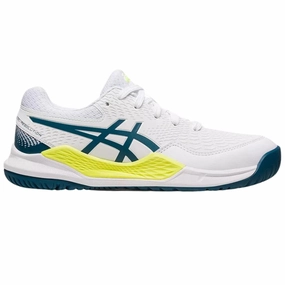 Asics Gel Resolution 9 GS White / Restful Teal  Kids Tennis Shoes
