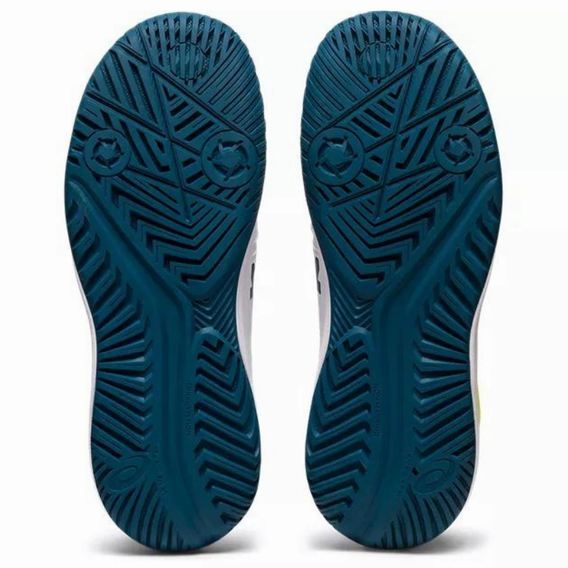 Asics Gel Resolution 9 GS White / Restful Teal  Kids Tennis Shoes Modern Cushioning