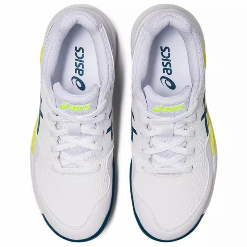 Asics Gel Resolution 9 GS White / Restful Teal  Kids Tennis Shoes Modern Cushioning
