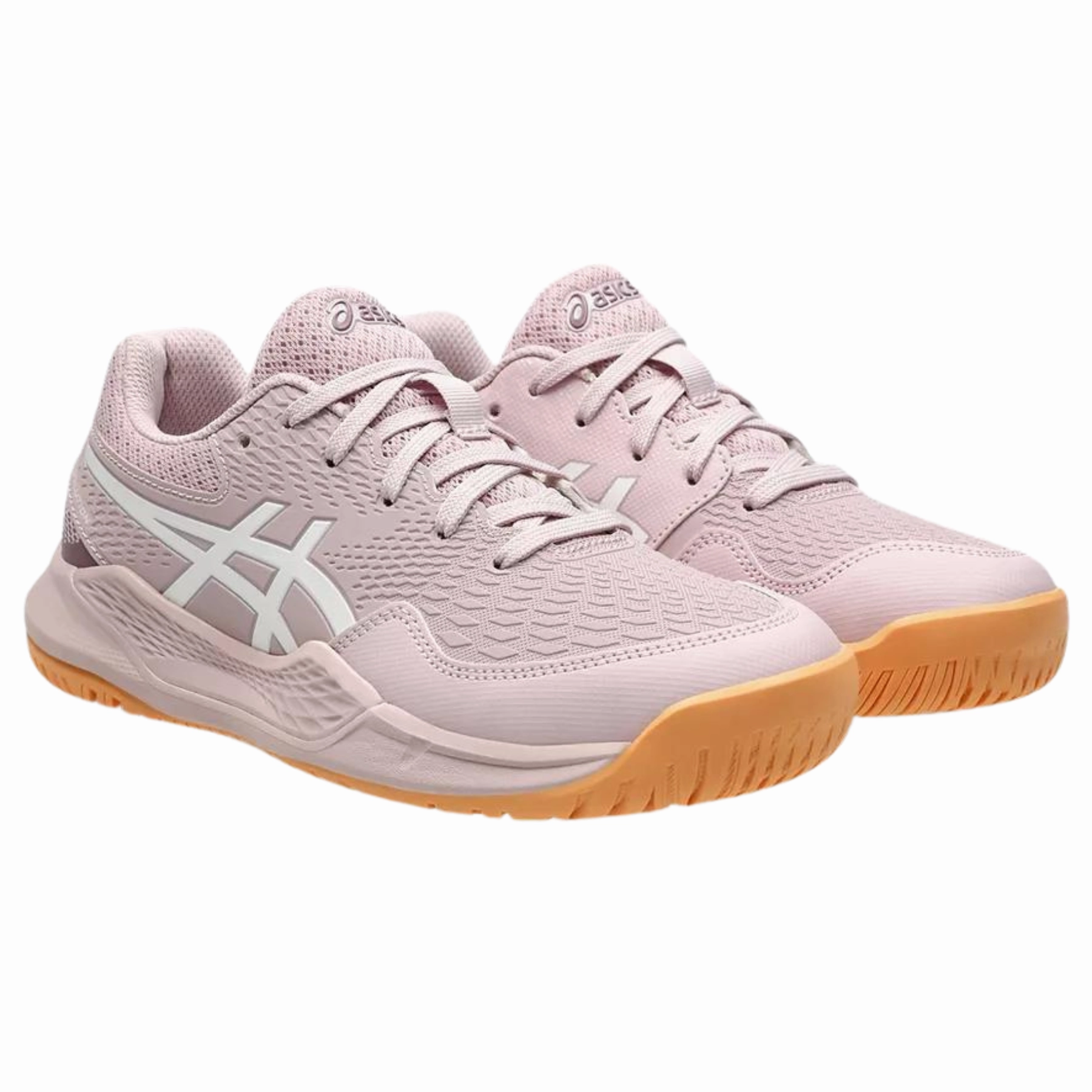 Asics Gel Resolution 9 Watershed Rose/White Clay Youth Tennis Shoes Iconic silhouette