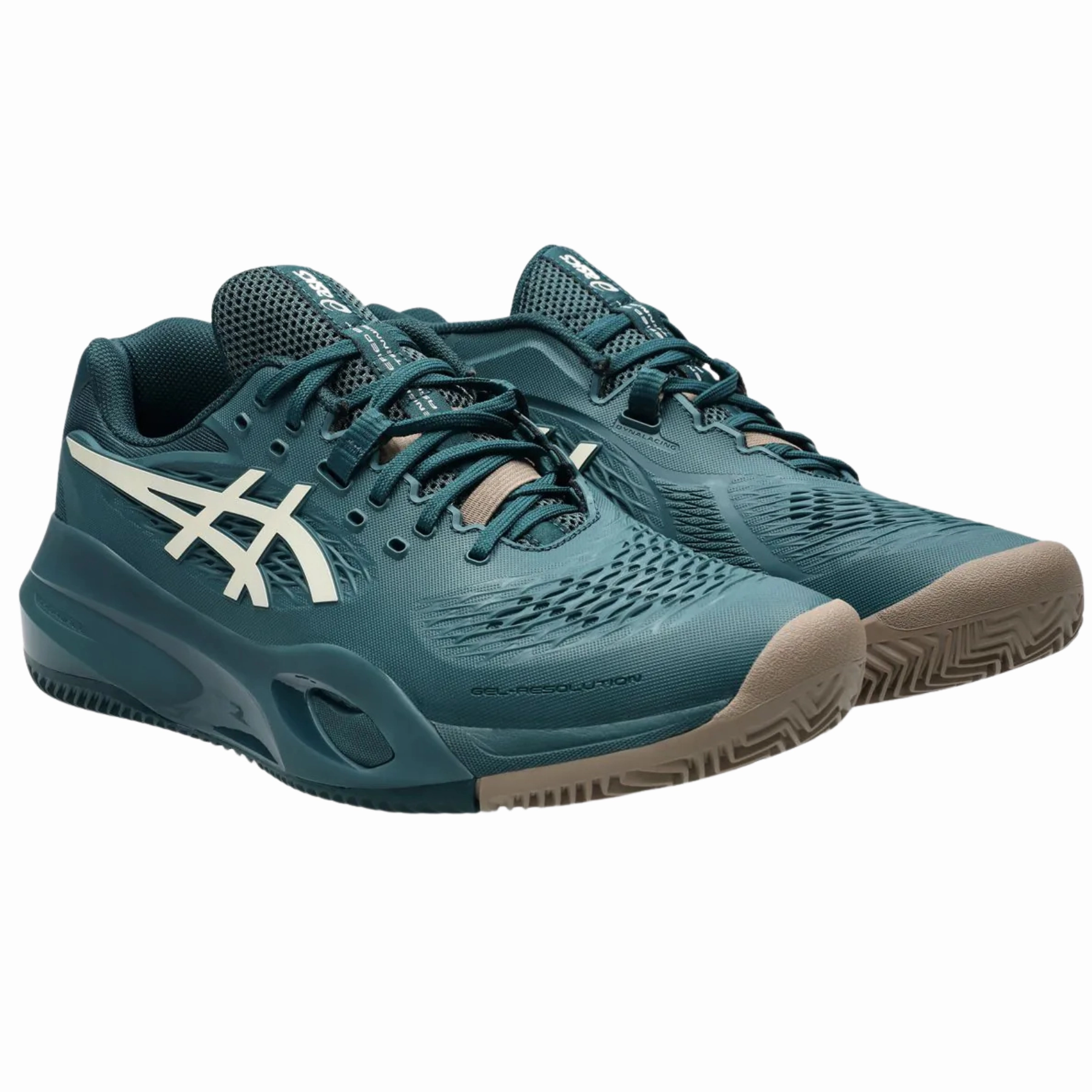 Asics Gel-Resolution X Clay Mens Tennis Shoes - Saxon Green / Birch