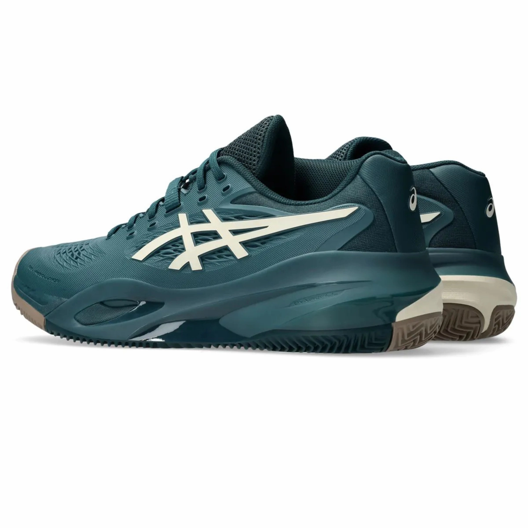 Asics Gel-Resolution X Clay Mens Tennis Shoes - Saxon Green / Birch Cushioned arch