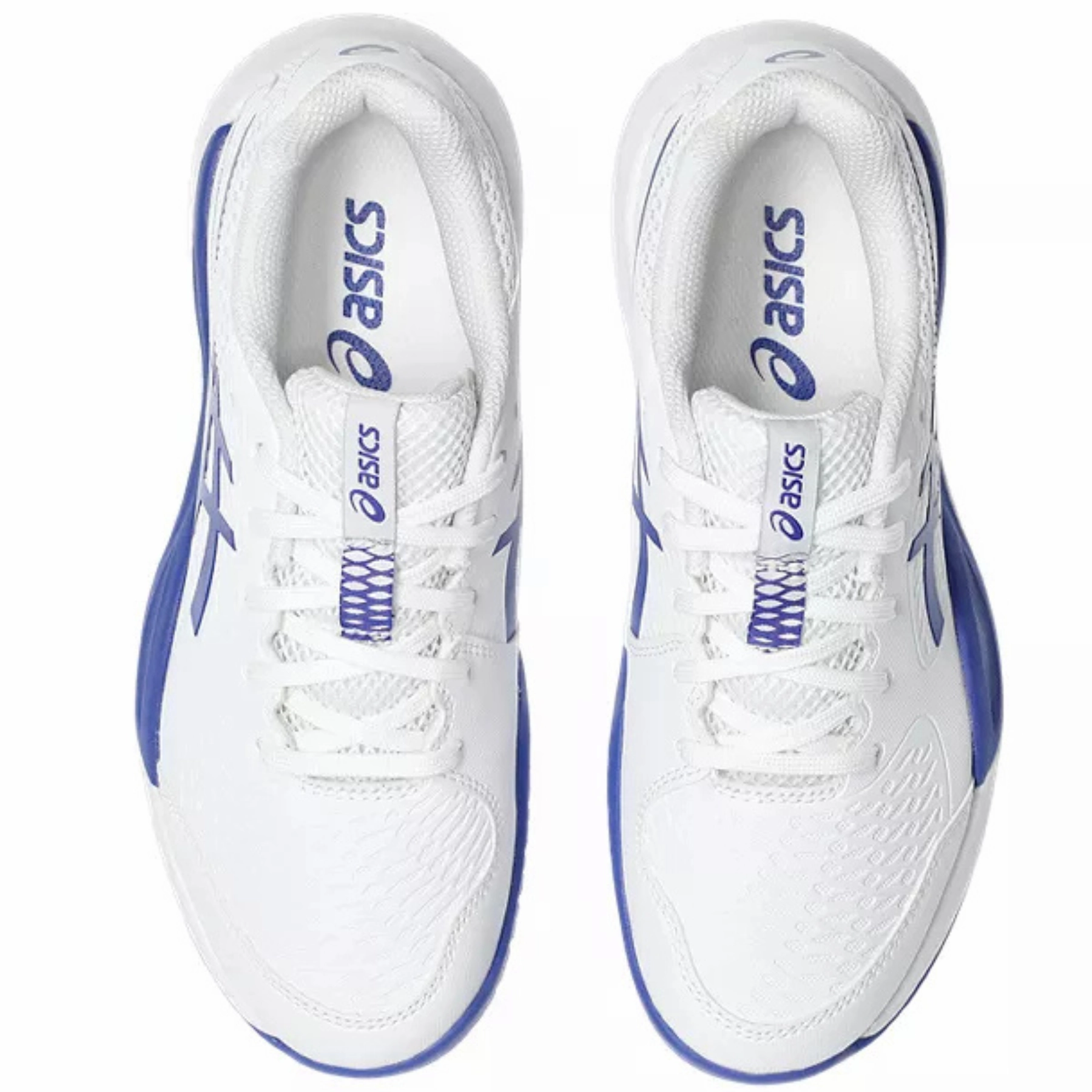 Asics Gel Resolution X Junior Tennis Shoes - White/Dark Cobalt Soft Padding