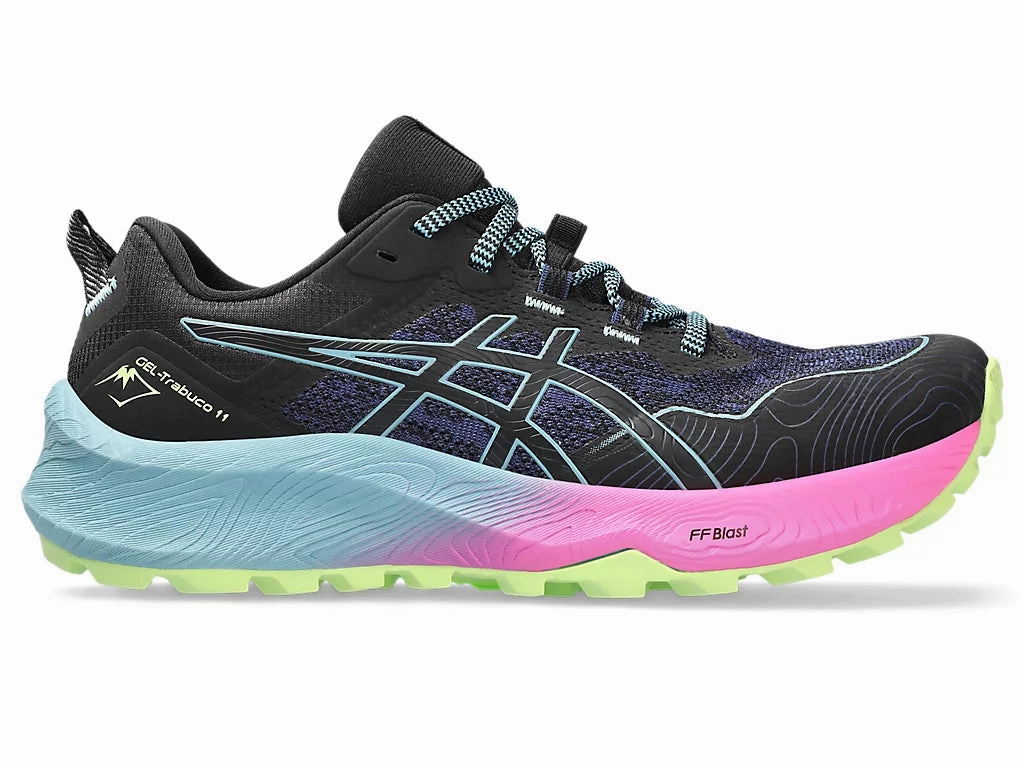 Asics Gel Trabuco 11 (Black/Gris Blue) Womens Plush Lining