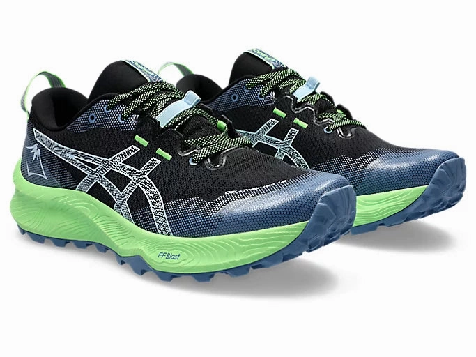 ASICS Gel Trabuco 12 (Black/Light Blue) Mens Breath Easy Vent