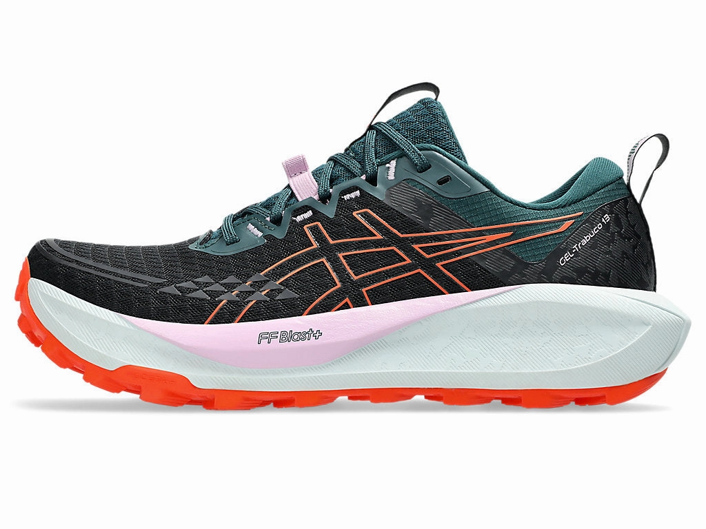 ASICS Gel Trabuco 13 (Black/Nova Orange) Womens Soft Design