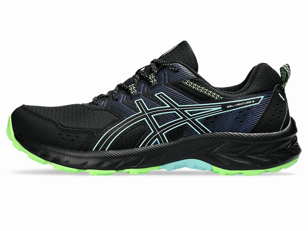 ASICS Gel Venture 9 (Black/Illuminate Mint) Mens All-weather look