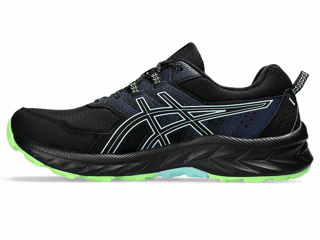 ASICS Gel Venture 9 (Black/Illuminate Mint) Mens All-weather look