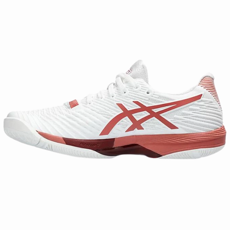 Asics Solution Speed FF 2 White/Light Garnet Womens Tennis Shoes