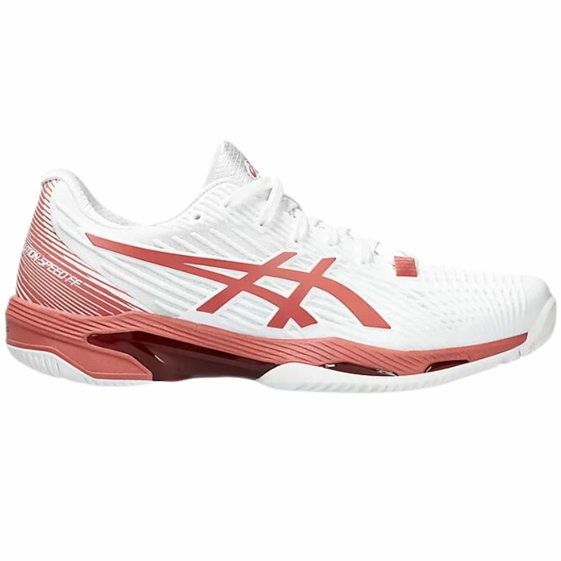Asics Solution Speed FF 2 White/Light Garnet Womens Tennis Shoes
