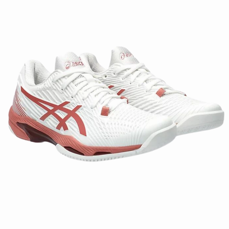 Asics Solution Speed FF 2 White/Light Garnet Womens Tennis Shoes Ultra Marathon