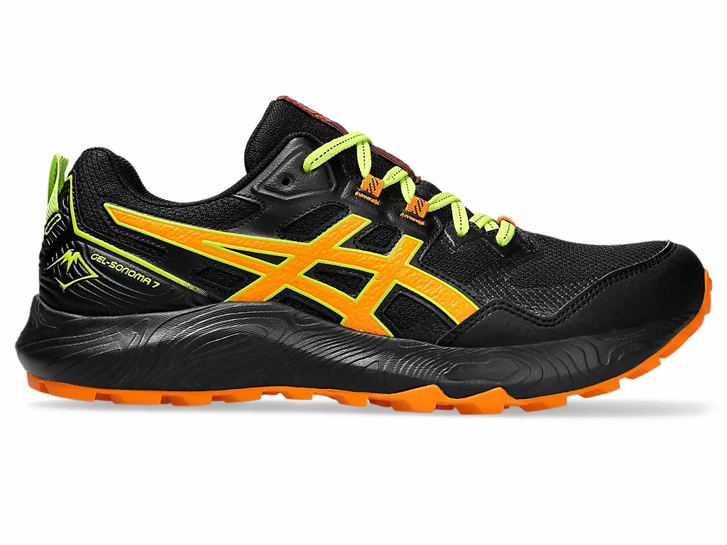 Asics Sonoma 7 (Black/Bright Orange) Mens Urban Trail Fit