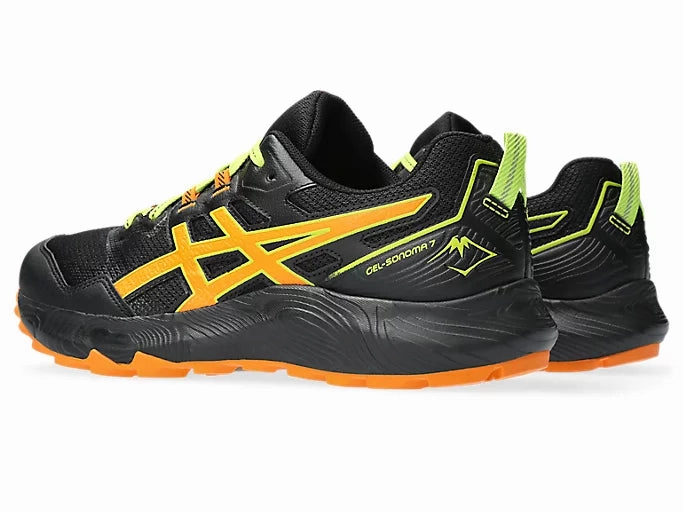 Asics Sonoma 7 (Black/Bright Orange) Mens Urban Trail Fit