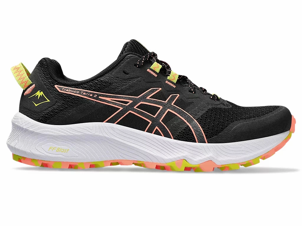 ASICS Trabuco Terra 2 (Black/Sun Coral) Womens Dynamic piece