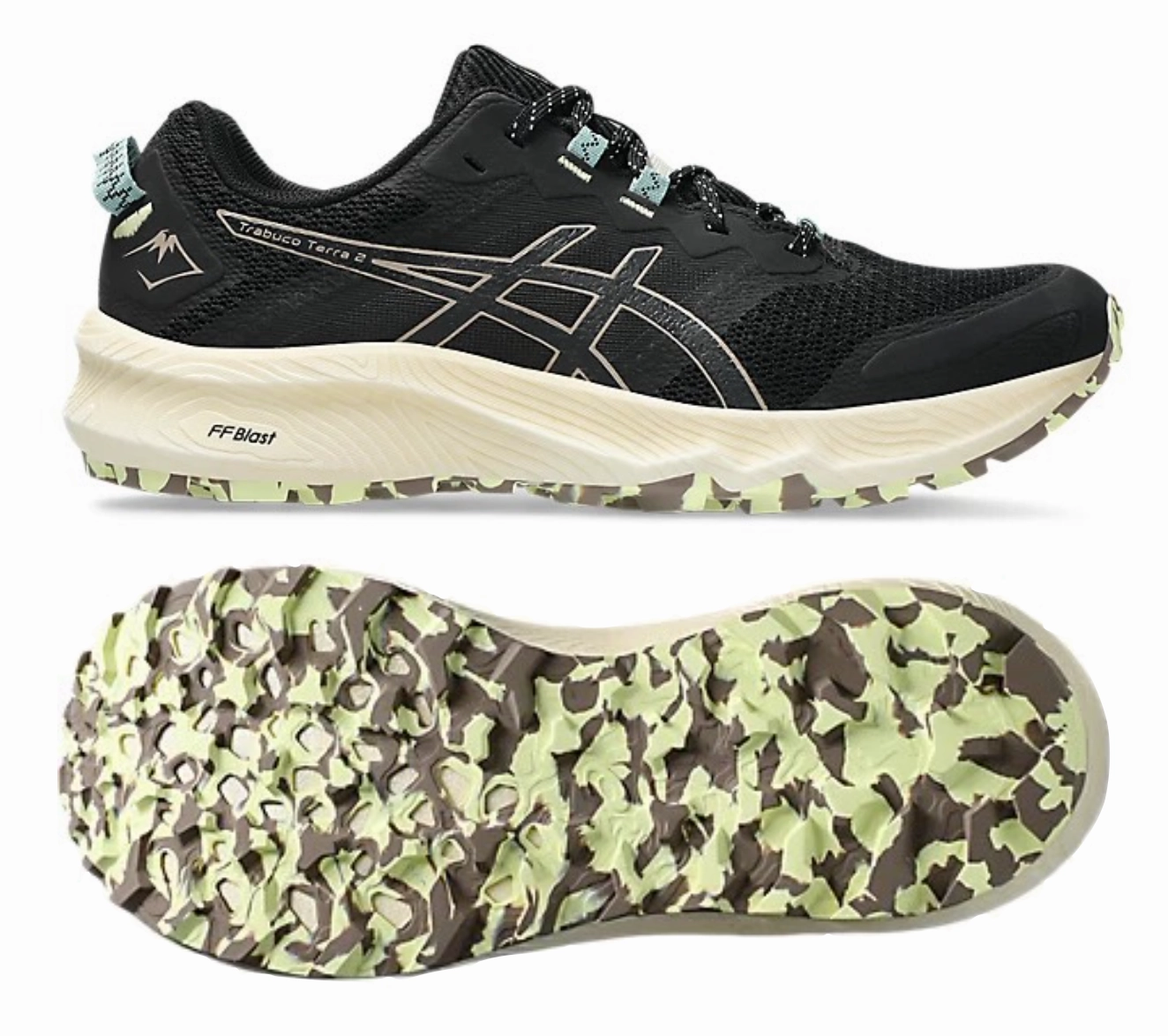Maximum Grip Athletic Appeal ASICS Trabuco Terra 2 (Black/Taupe Grey) Mens