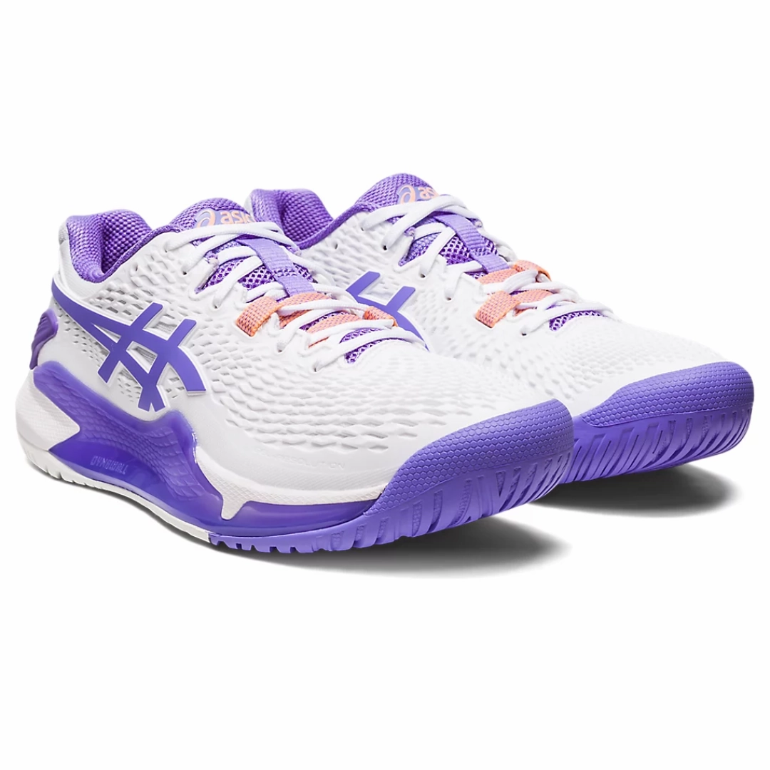 Asics Women Gel Resolution 9 Tennis Shoes - White/Amethyst Fashion-driven