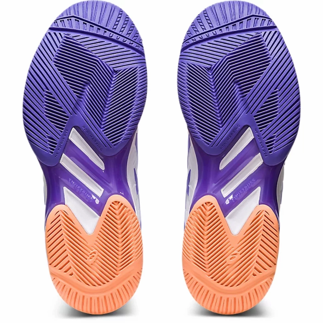 Asics Women Solution Speed FF 2 Tennis Shoes - White/Amethyst Layered Look