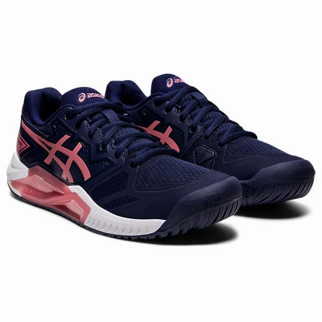 Asics Womens Gel Challenger 13 Tennis Shoes - Peacoat/Smokey Rose Soft-touch design
