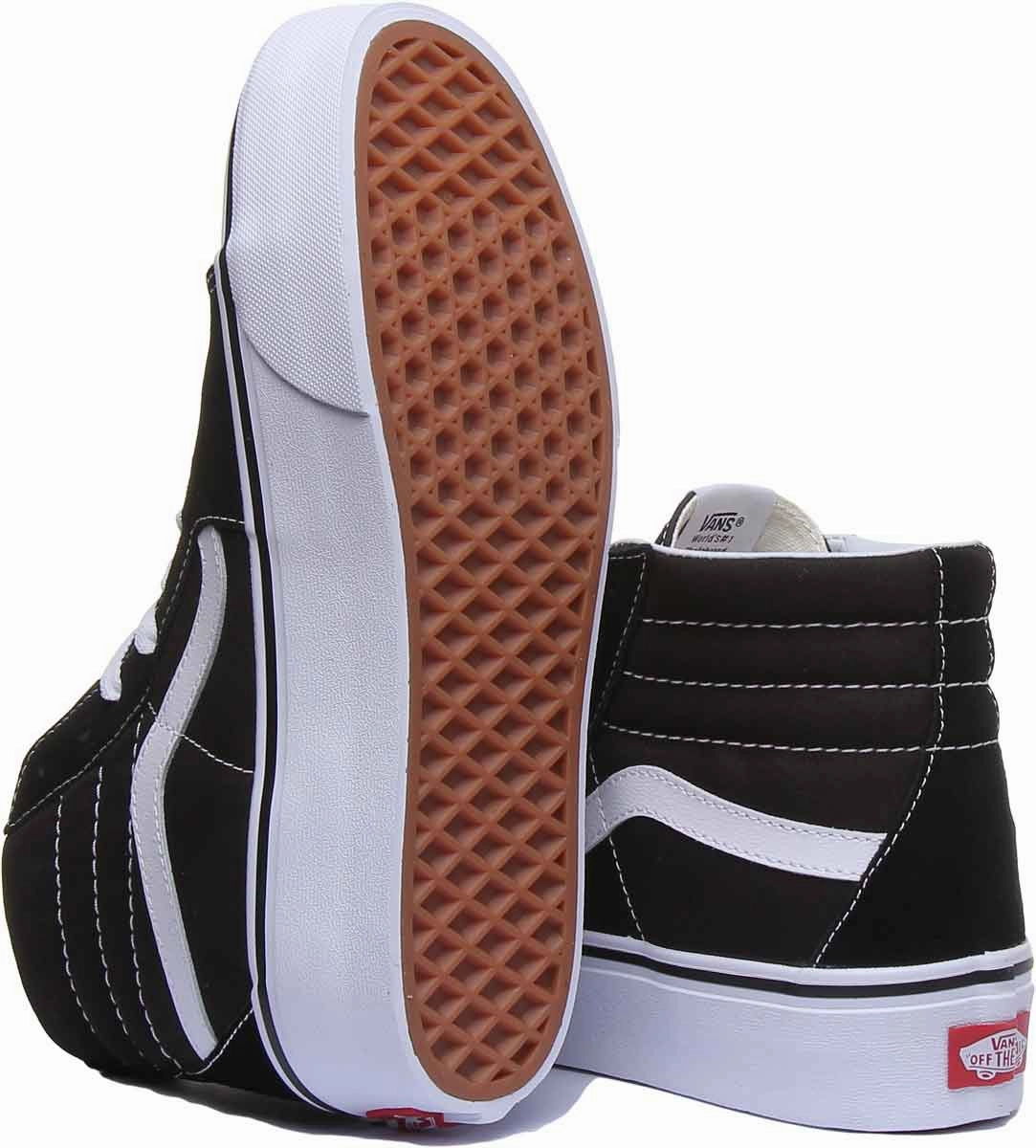 Backcountry Fit Vans Classic Sk8 Hi Platform In Black White For Women