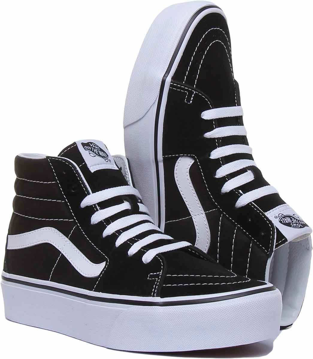 Backcountry Fit Vans Classic Sk8 Hi Platform In Black White For Women