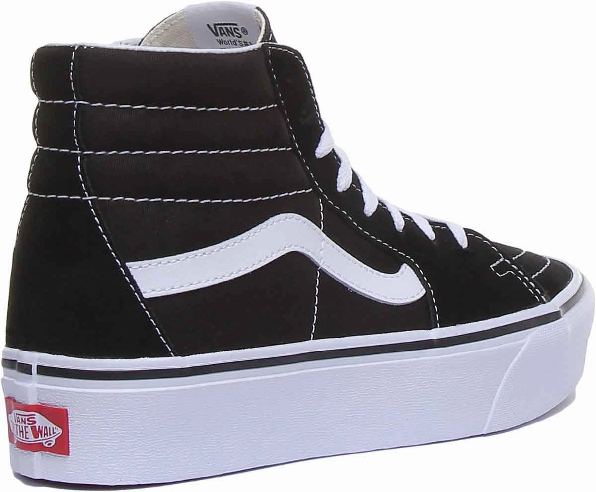 Backcountry Fit Vans Classic Sk8 Hi Platform In Black White For Women