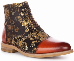 Midweight Boot Justinreess England Adam Floral W In Brown For Women