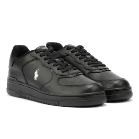 Polo Ralph Lauren Masters Court Leather Men's Black/White Trainers Tough