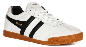 Gola Classics Harrier Leather In White Black For Men Lightweight Design