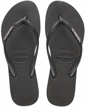Beach Day Havaianas Slim Glitter II In Black Black For Women