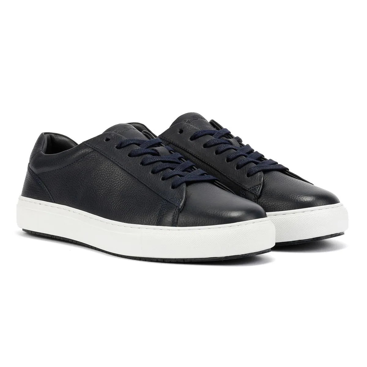 Ben Sherman Ace Cupsole Leather Men's Navy Trainers Padded collar