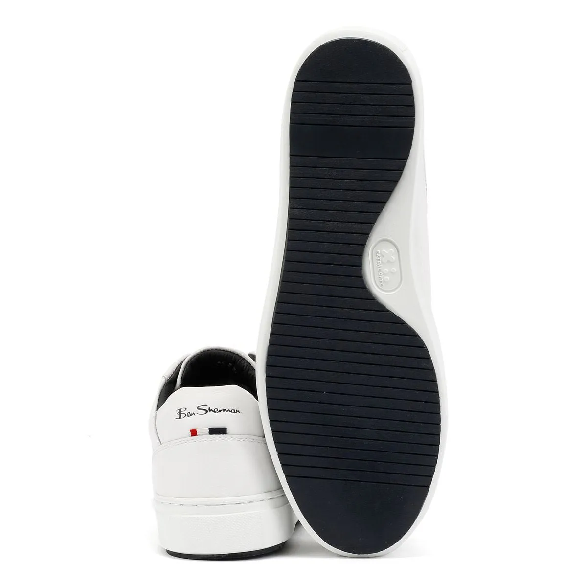 Ben Sherman Ace Cupsole Leather Men's White Trainers Speed lacing