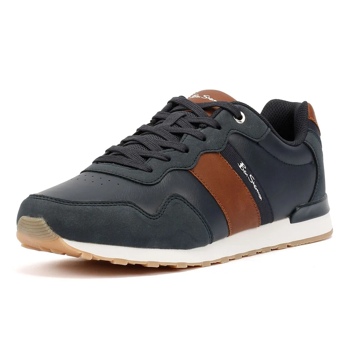 Ben Sherman Owen Retro Men's Navy/Tan Trainers Anti Friction