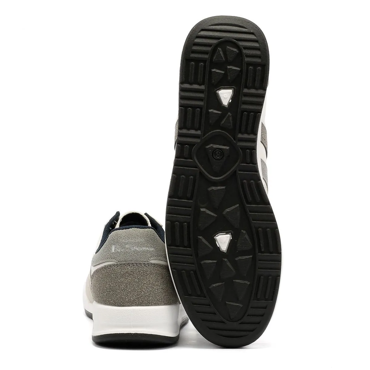 Ben Sherman Sokka Men's White/Grey Trainers Light Mesh