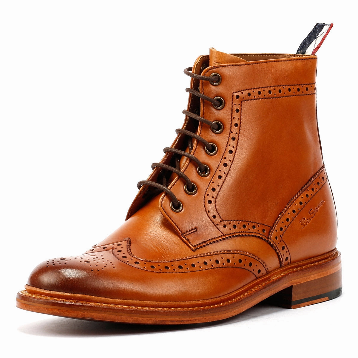 Ben Sherman Arthur Leather Men's Tan Boots Zipper Closure