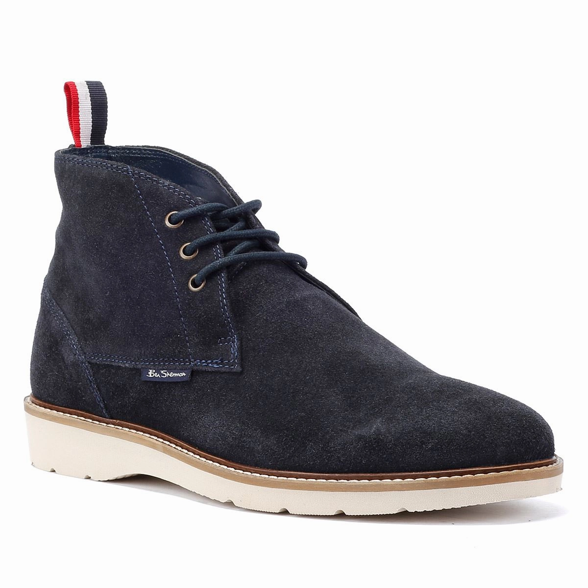 Ben Sherman Hampton Suede Men's Navy Boots Lightweight Comfort