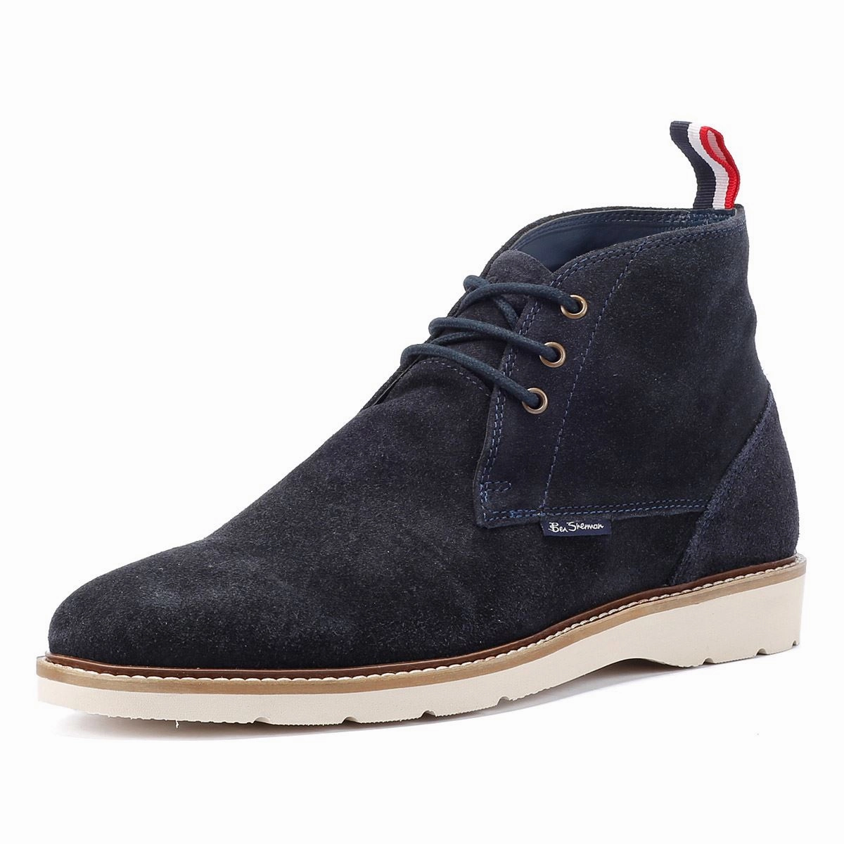 Ben Sherman Hampton Suede Men's Navy Boots Lightweight Comfort
